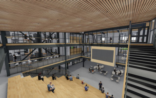 Rendering of new iTech commons area
